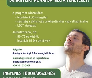 Felhívás tüdőrákszűrésre